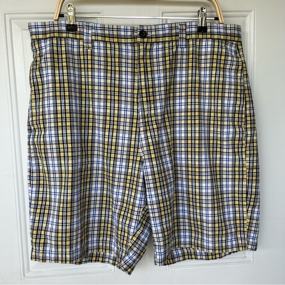 •Chaps• Mens Plaid Flat Front Shorts - Size 38 - Picture 1 of 7